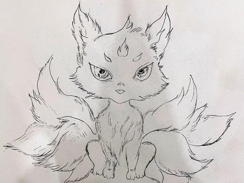 神奇宝贝九尾怎么画[图2]